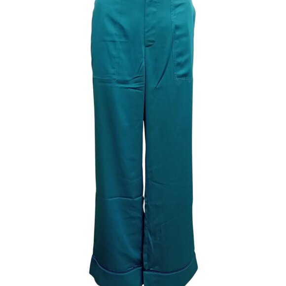 Choosy Elegant Teal Women's Fully Lined Trousers - Picture 6 of 6